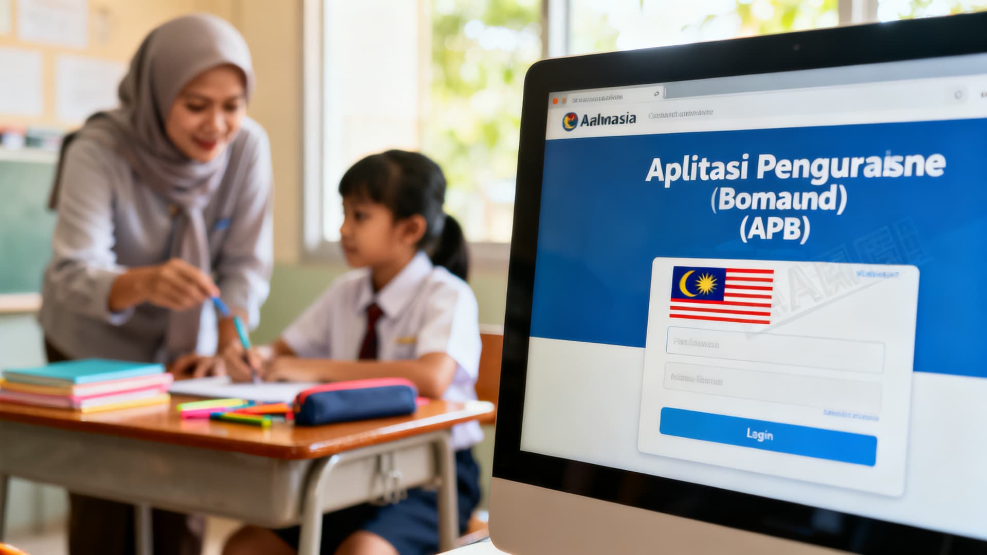 Aplikasi Pengurusan Bantuan (APB): Login & Kemaskini Data Murid