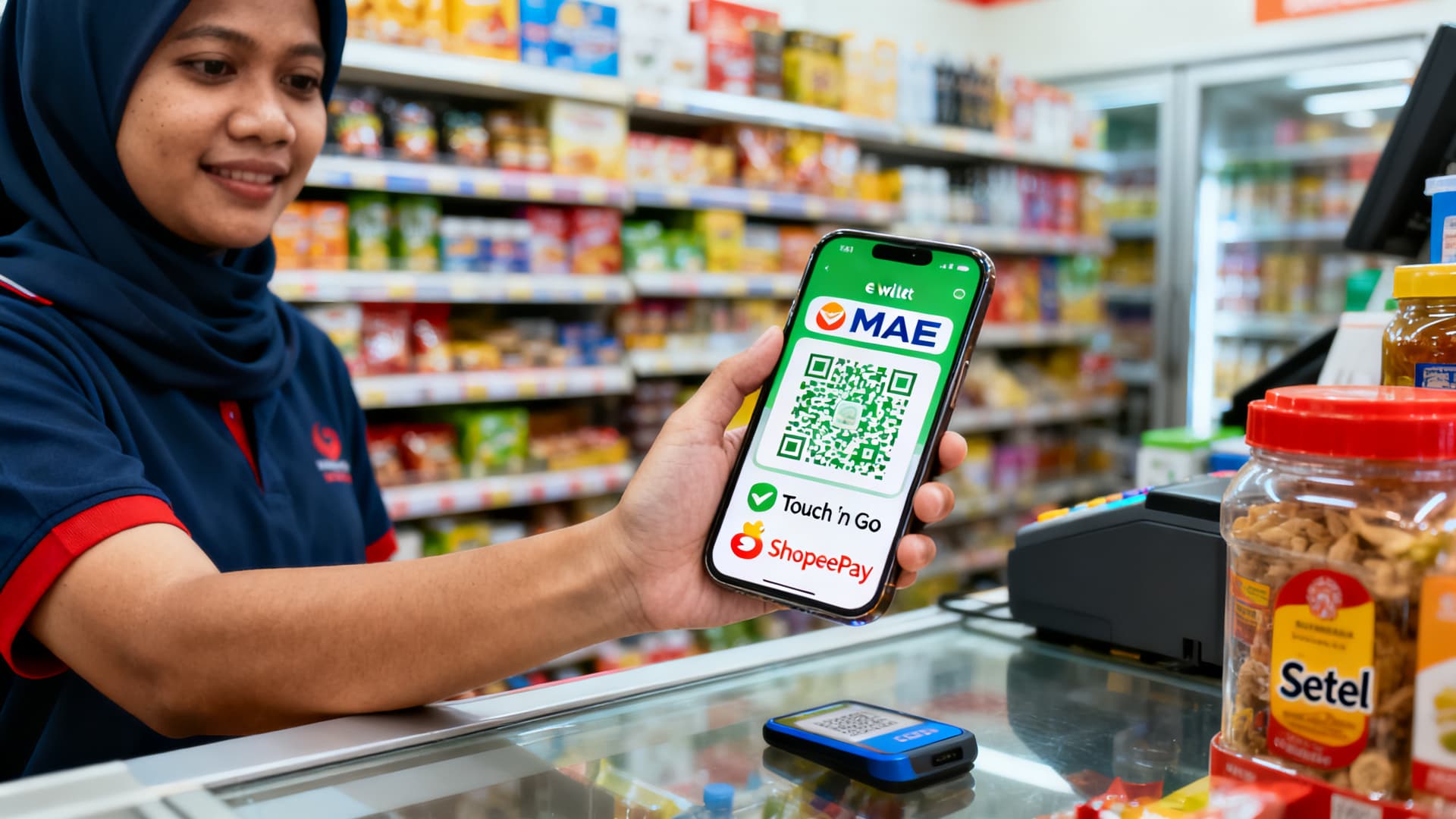 Cara Bayar Guna e Wallet MAE, TNG, ShopeePay & Setel eMadani