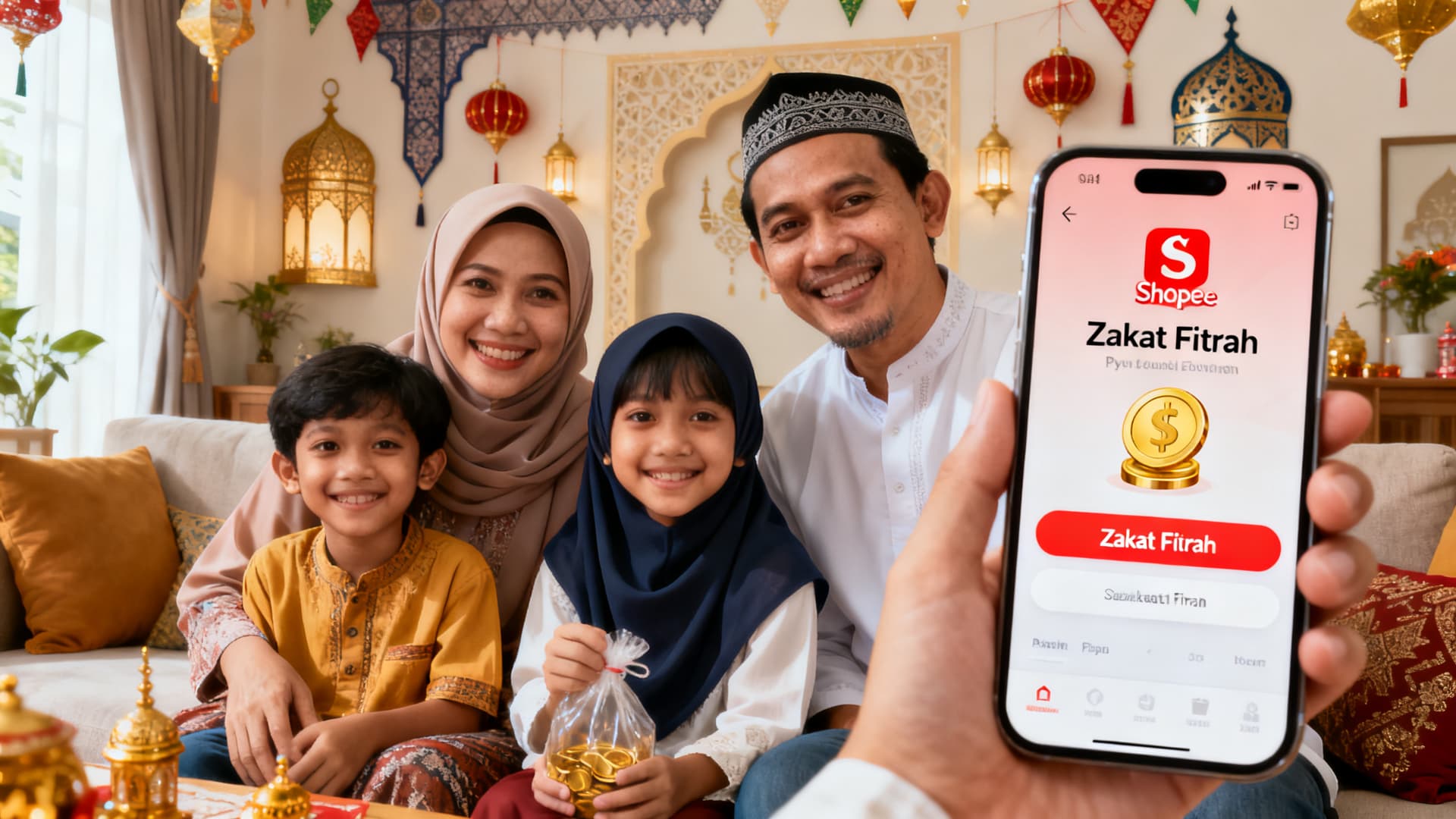 Cara Bayar Zakat Fitrah Di Shopee & Terima 100 Shopee Coins